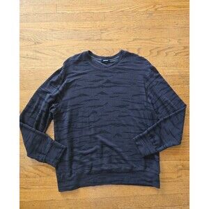 Monrow Women's Tiger Print Soft Knit Sweater Black Size Medium